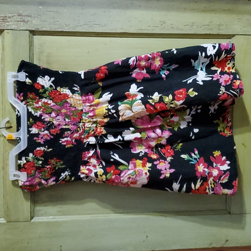 Fire Los Angeles Floral Strapless Dress